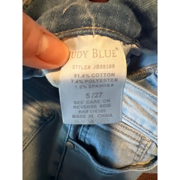 Judy Blue Womens Distressed Light Wash Jeans Size 5/27 Cotton Blend - Picture 6 of 7
